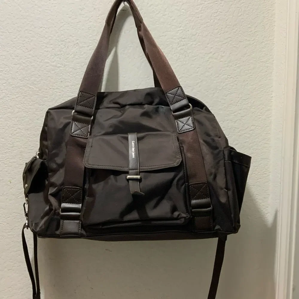 New Calvin Klein Duffel Bag Weekender Bag Brown
